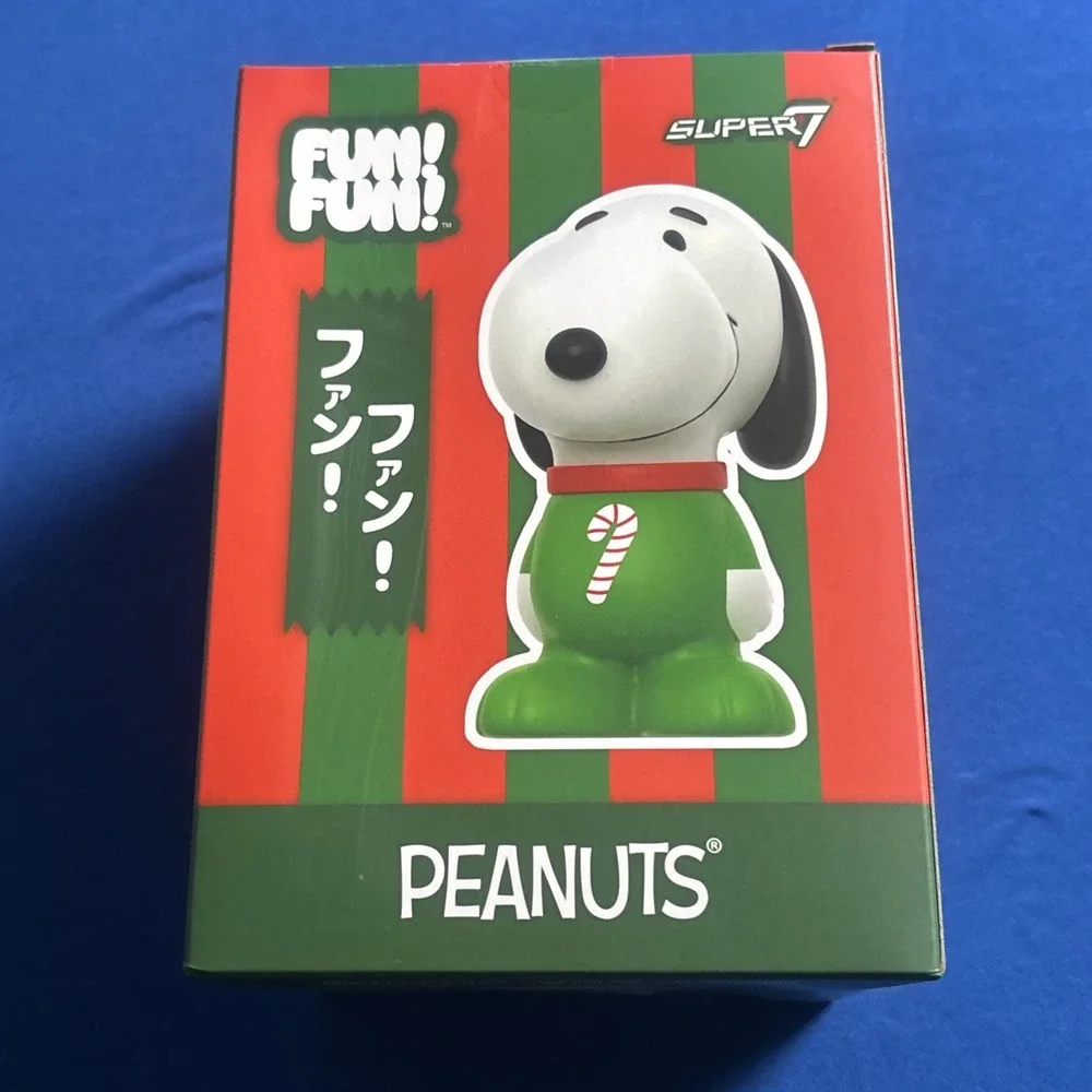Super 7 Fun Fun Peanuts Snoopy Candy Cane Pj's New Sealed
